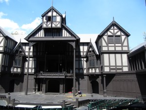 Backstage tour of the outdoor Elizabethan Stage Theatre